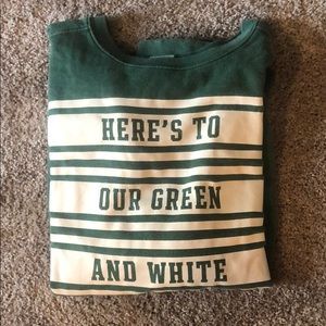 Pink Michigan state crew neck sweater